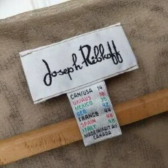 Joseph Ribkoff Open Front Cardigan Sweater Size 14 Animal Print Asymmetric - Picture 7 of 9